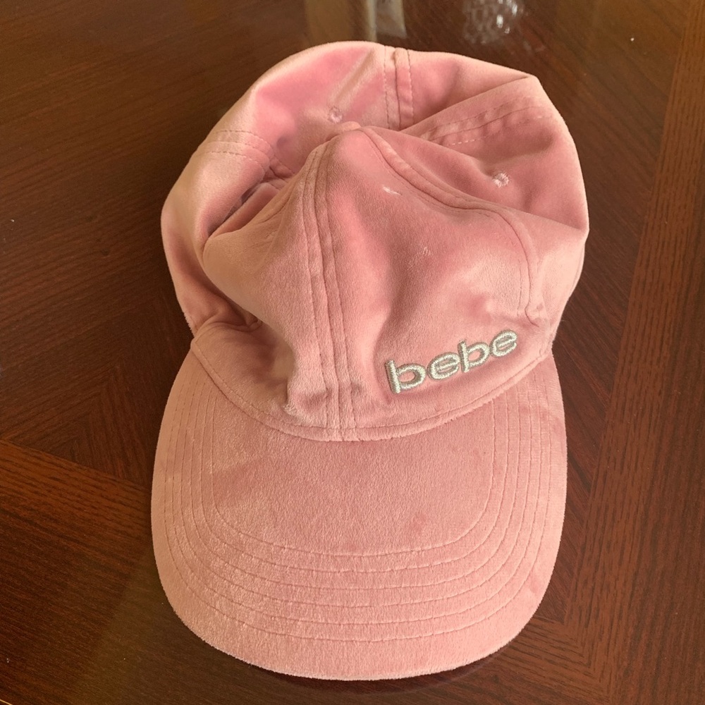 Bebe pink velvet cap